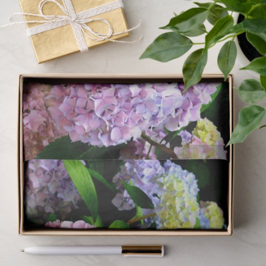 Hydrangea-Garten, rosa, blau, lila Blumen Seidenpapier (Geschenk)