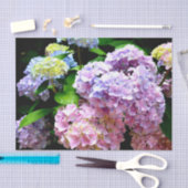 Hydrangea-Garten, rosa, blau, lila Blumen Seidenpapier (Handwerk)
