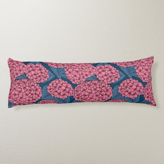 Hydrangea-Garten Seitenschläferkissen (Rückseite)