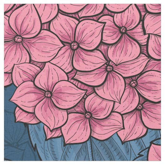Hydrangea-Garten Stoff (Nahaufnahme)