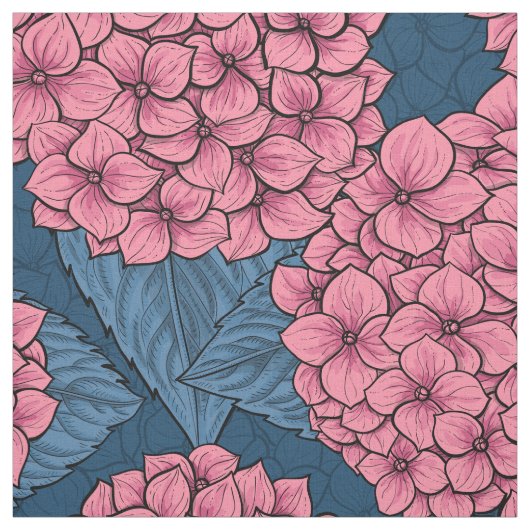 Hydrangea-Garten Stoff (Muster)