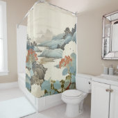 Hydrangea Gartenmalerei im Freien. Duschvorhang (Beispiel)