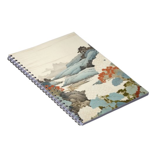 Hydrangea Gartenmalerei im Freien. Notizblock (Rechte Seite)