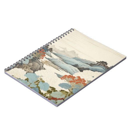 Hydrangea Gartenmalerei im Freien. Notizblock (Linke Seite)