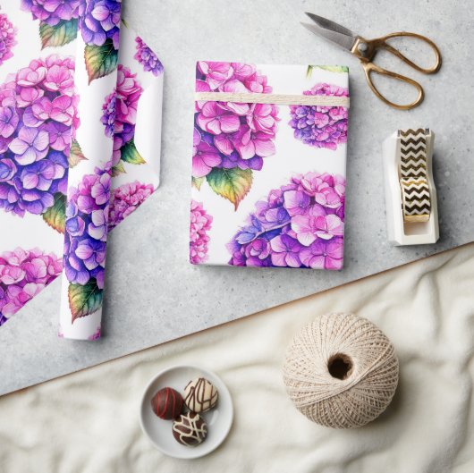 Hydrangea Geschenkpapier (Kunsthandwerk)