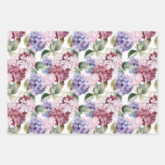Hydrangea Geschenkpapier Set (Vorderseite 3)