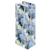 Hydrangea-Geschenktasche Geschenktüte Für Weinflaschen (Rückseite Schrägansicht)