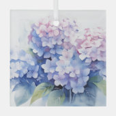 Hydrangea Glass Ornament Aus Glas (Vorderseite)