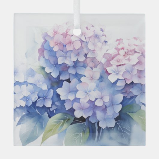 Hydrangea Glass Ornament Aus Glas (Vorderseite)