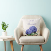 Hydrangea & Gold Elegante Personalisiert Kissen (Stuhl )