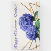 Hydrangea & Gold Elegantes Blumenbanner Banner (Vertikal)