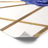 Hydrangea & Gold Elegantes Blumenbanner Poster (Ecke)