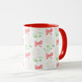 Hydrangea Grandmillennial & Bows Red Tasse (VorderseiteRechts)