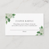 Hydrangea Green Diaper Raffle Enclosure Card Begleitkarte (Vorderseite)