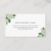 Hydrangea Green Enclosure Card Begleitkarte (Vorderseite)