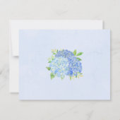 Hydrangea Greenera Navy Mason Jar Lights UAWG RSVP Karte (Rückseite)