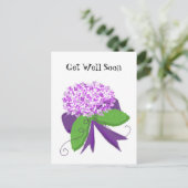 Hydrangea Gute Besserung Postkarte (Stehend Vorderseite)
