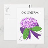 Hydrangea Gute Besserung Postkarte (Vorne/Hinten)
