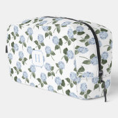 Hydrangea Hamptons Blaue Blumen Monogramm Waschbeutel (Rechte Ecke)