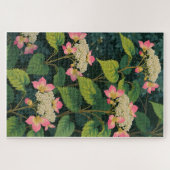 Hydrangea Harmony - Retro Japanisch Floral JiPuzzl Puzzle (Horizontal)