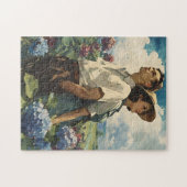 Hydrangea Harmony: Vintage Liebe Puzzle (Horizontal)