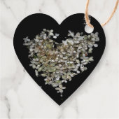 Hydrangea Heart Botanische Geschenkanhänger (Rückseite)