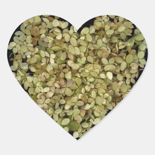 Hydrangea Heart Botanischer Aufkleber |Lovely2 (Vorderseite)