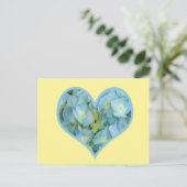 Hydrangea Heart Postkarte (Stehend Vorderseite)