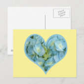 Hydrangea Heart Postkarte (Vorne/Hinten)