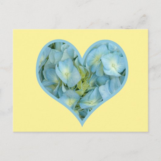 Hydrangea Heart Postkarte (Vorderseite)