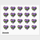 Hydrangea Heart Stickers (Blatt)