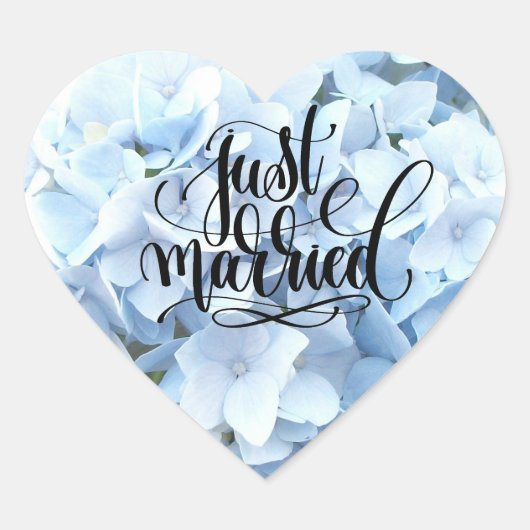 Hydrangea Heart Stickers (Vorderseite)