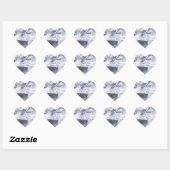 Hydrangea Heart Wedding Danke Stickers (Blatt)
