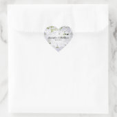 Hydrangea Heart Wedding Sticker (Tasche)