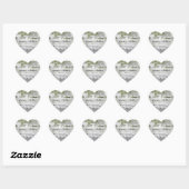 Hydrangea Heart Wedding Sticker (Blatt)