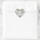 Hydrangea Heart Wedding Sticker (Tasche)