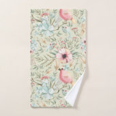 Hydrangea Hearts and Baby Birds Floral Bath Handtü Badhandtuch Set (Handtuch)