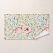 Hydrangea Hearts and Baby Birds Floral Bath Handtü Badhandtuch Set (Handtuch)