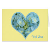 Hydrangea-Herz - anpassbarer Text (Vorderseite (Horizontal))