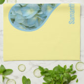 Hydrangea Herz mit Personalisiertem Text Geschirrtuch (Gefaltet)