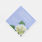 Hydrangea Herzlichen Glückwunsch Hochzeit von Holz Serviette (Ecke)