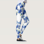 Hydrangea-Hintergrund transparent Leggings (Rechts)