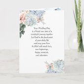 Hydrangea Hochzeit mit religiösem Text Karte (Vorderseite)