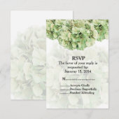 Hydrangea Hochzeit RSVP Hydrangea2 Karte (Vorne/Hinten)
