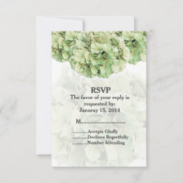 Hydrangea Hochzeit RSVP Hydrangea2 Karte