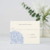Hydrangea Hochzeitreaktion RSVP Karte (Stehend Vorderseite)