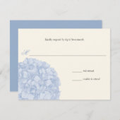 Hydrangea Hochzeitreaktion RSVP Karte (Vorne/Hinten)