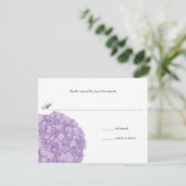 Hydrangea Hochzeitreaktion RSVP Karte (Stehend Vorderseite)