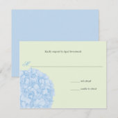 Hydrangea Hochzeitreaktion RSVP Karte (Vorne/Hinten)