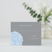 Hydrangea Hochzeitreaktion RSVP Karte (Stehend Vorderseite)